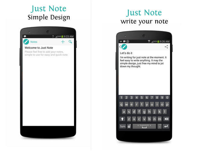 Just Note é um editor de texto para Android (Foto: Divulgação)