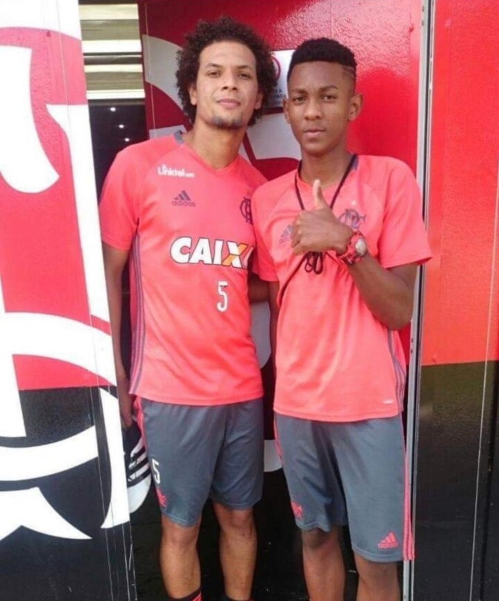 Arão e Jorge Eduardo, Flamengo — Foto: Reprodução