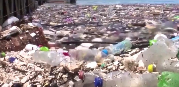 Onda de lixo atinge praias de Honduras (Foto: NY Post)
