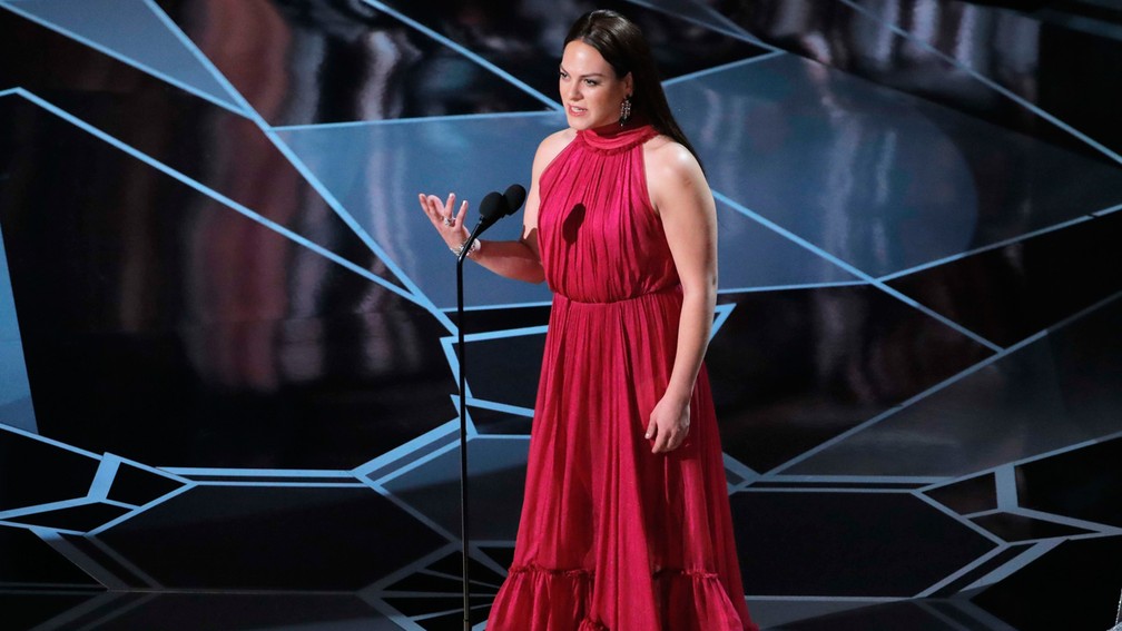 Daniela Vega, de 'Uma mulher fantástica', introduz apresentação musical no Oscar (Foto: Lucas Jackson/Reuters)