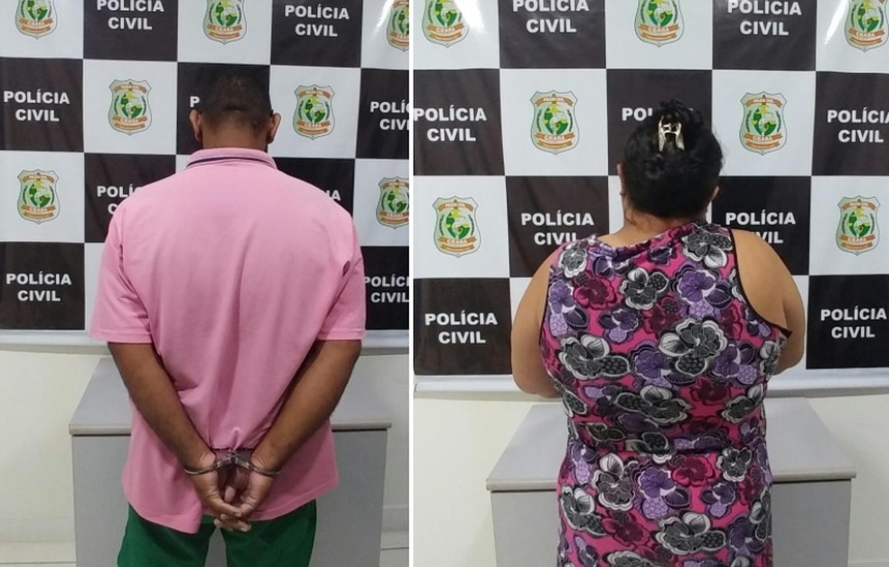 Pais foram presos em Fortaleza, onde moravam há seis anos (Foto: Polícia Civil/Divulgação)