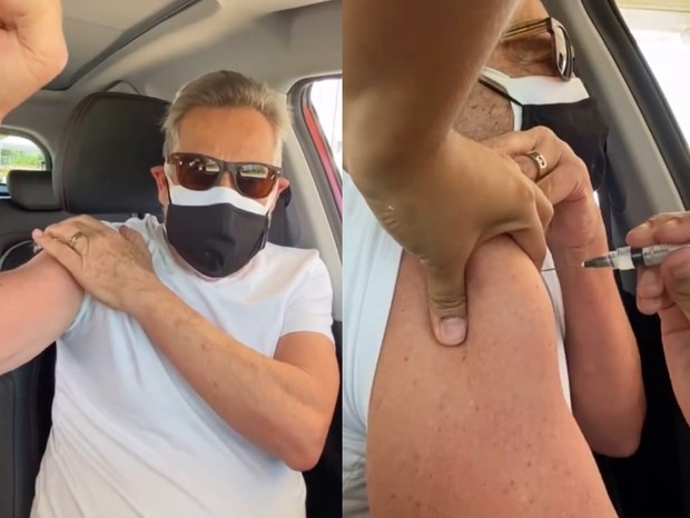 José de Abreu é vacinado contra Covid-19 (Foto: Instagram)