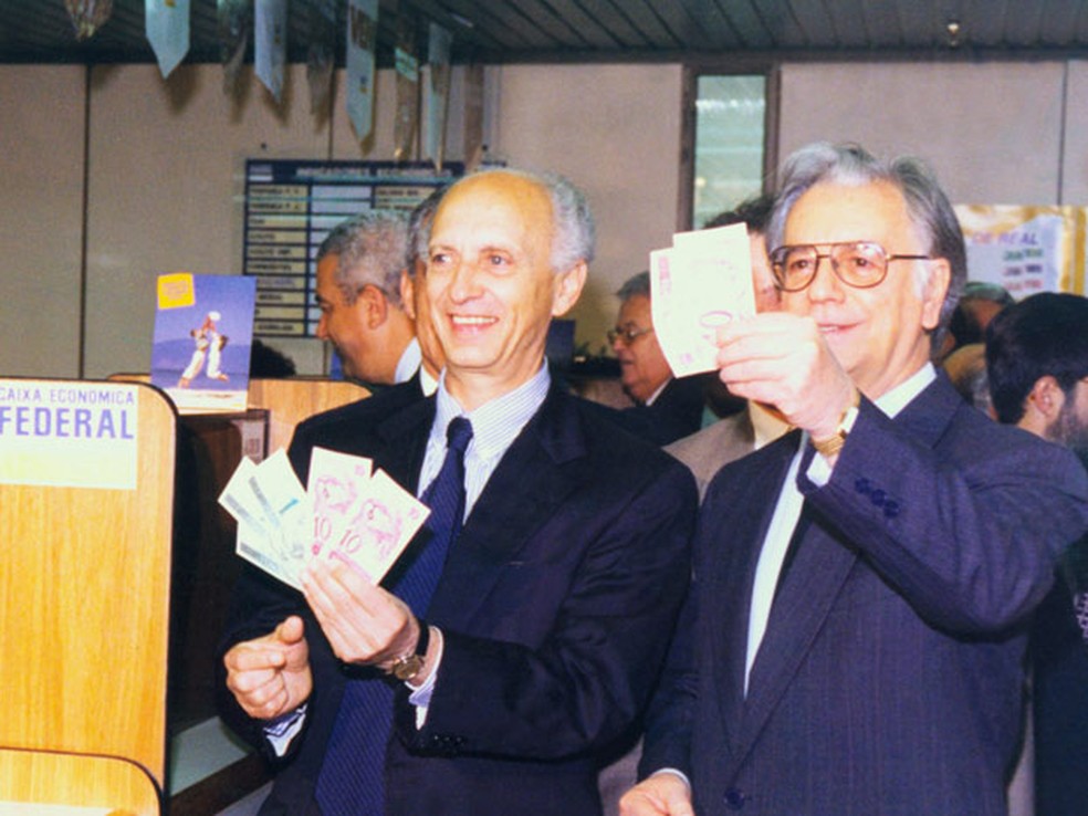 Rubens Ricupero e Itamar Franco, em 1Âº de julho de 1994 â?? Foto: Ed Ferreira/AgÃªncia Estado