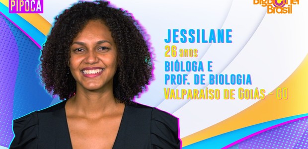 A bióloga e professora Jessilane está no Pipoca do BBB22 (Foto: Divulgação/Globo)