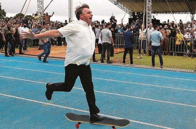 Bolsonaro representará o Brasil no skate porque pode fazer qualquer