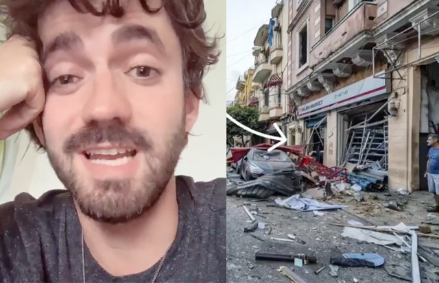 Influencer brasileiro mostra rua em que morava destruída (Foto: Reprodução/Instagram)