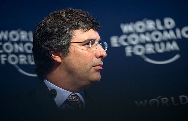 O banqueiro André Esteves, CEO do banco BTG Pactual, participa de uma sessão anual do Fórum Econômico Mundial (WEF, na sigla em inglês) em Davos, em 24 de janeiro de 2014 (Foto: Chris Ratcliffe/Bloomberg via Getty Images)