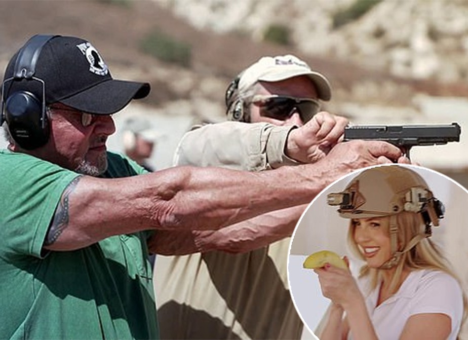 Sylvester Stallone e a filha, Sophia, foram em campo de tiro no primeiro episódio do reality show