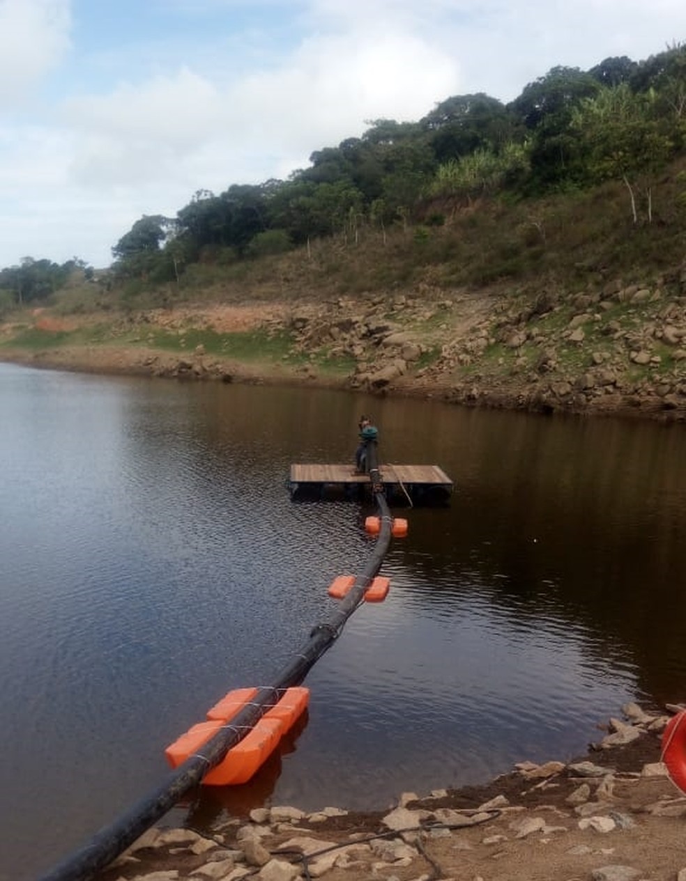 Instalação da Cagepa permite retirar água mancial, na PB — Foto: Cagepa/Divulgação