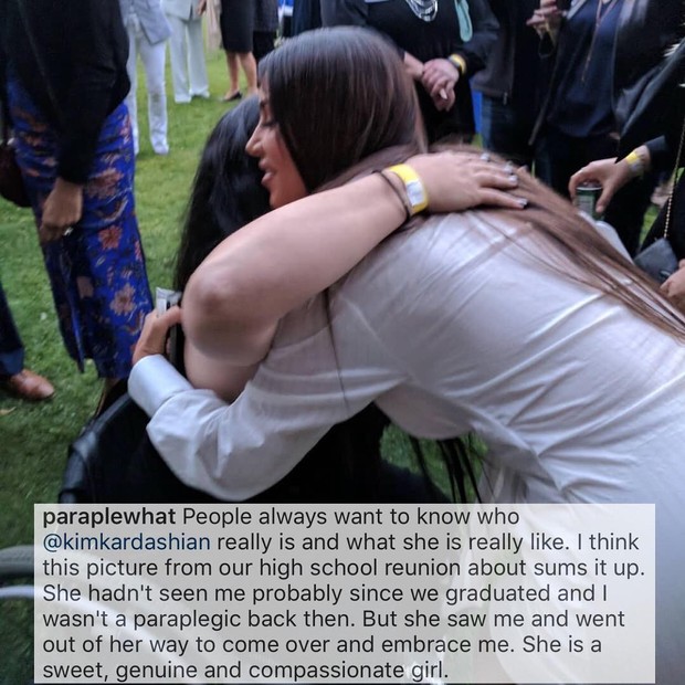 Kim Kardashian reencontra colega de sala e ganha elogios (Foto: Reprodução/Instagram)