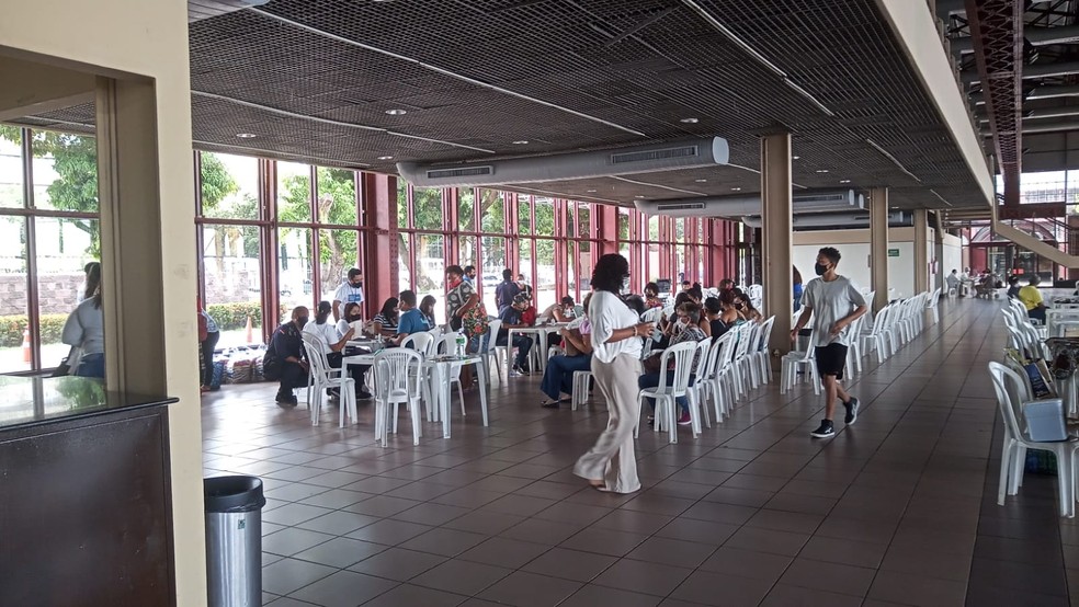 Espaço de emissão de documentos neste sábado no evento na Estação das Docas em Belém  — Foto: Pará 2000/Reprodução 
