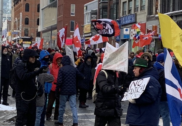 Canadá, protesto,  (Foto: Reprodução/Redes Sociais )