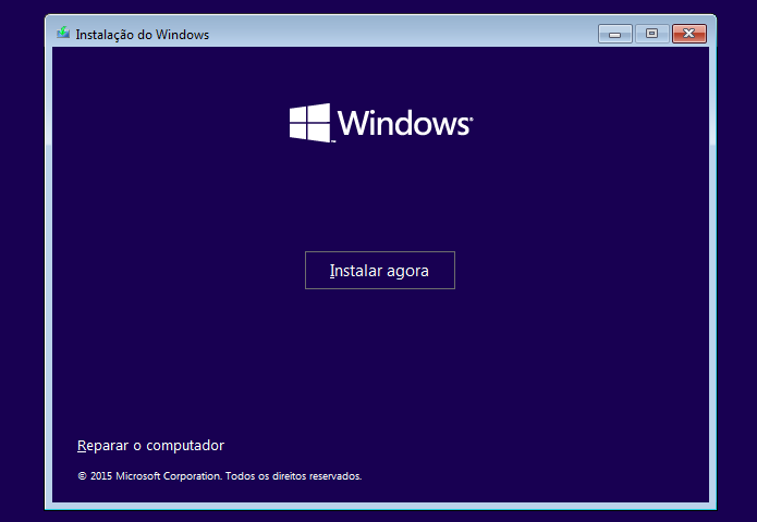 Iniciando instalação do Windows 10 (Foto: Reprodução/Helito Bijora)