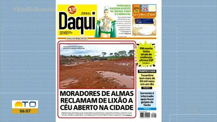 Lixão a céu aberto em Almas é destaque no Jornal Daqui