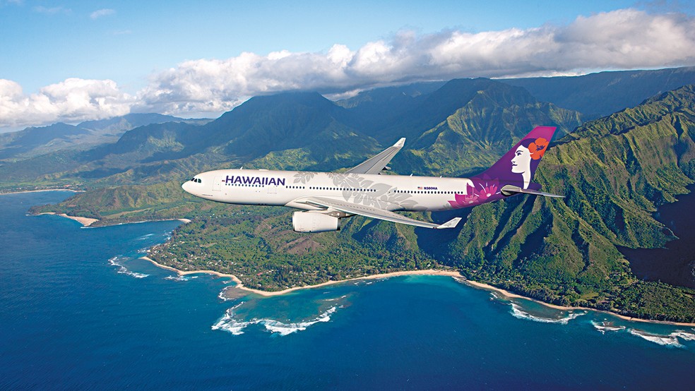 A companhia do Havaí voa para diversos continentes — Foto: Digulgação/Hawaiian Airlines