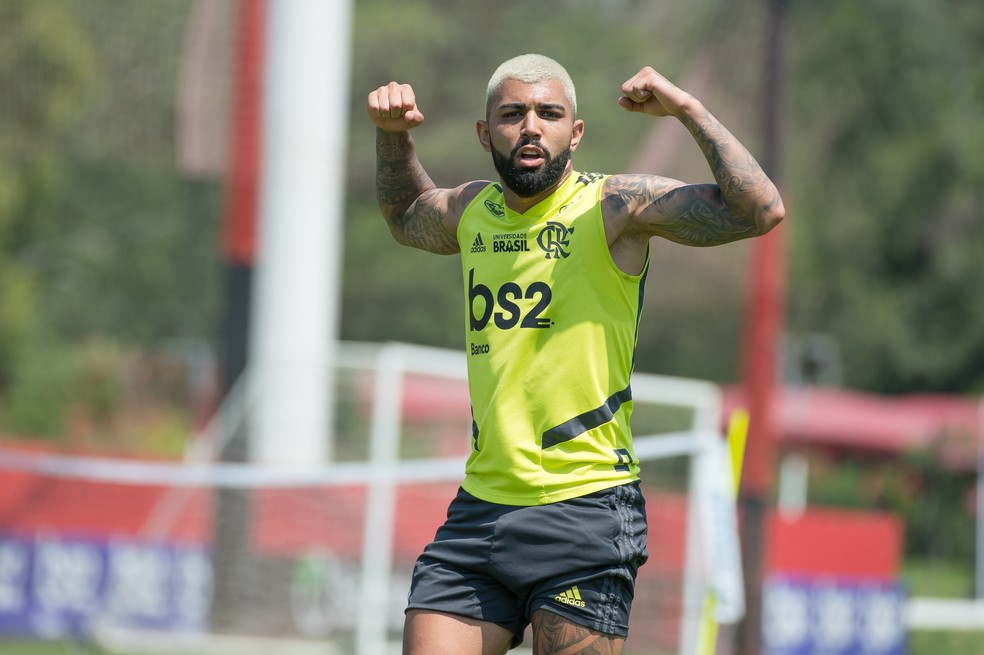 Gabigol volta ao Flamengo após ser desfalque por três rodadas — Foto: Alexandre Vidal / Flamengo