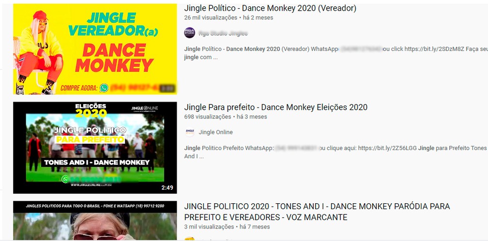 Até a australiana Tones and I tem o hit 'Dance monkey' usado em ofertas de jingles da eleição municipal do Brasil — Foto: Reprodução