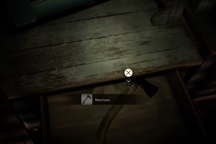 Demo de Resident Evil 7 tem armas como um machado e uma pistola (Foto: Reprodução/Felipe Demartini)