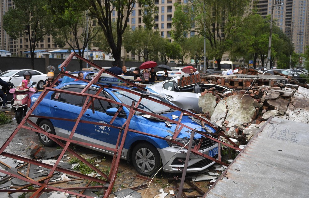 Tufão Lekima deixa mortos e desaparecidos na China — Foto: Wang Gang/CNS via REUTERS 