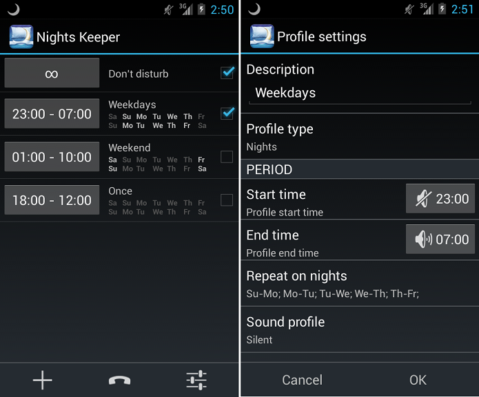 Nights keeper controla as chamadas e notifica??es durante seu sono (Foto: Divulga??o)