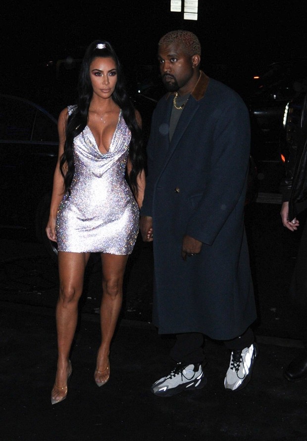 Kim Kardashian e Kanye West (Foto: Backgrid)