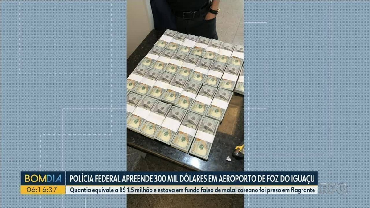 Coreano é preso com US$ 300 mil em fundo falso de mala no Aeroporto de Foz  do Iguaçu, diz PF | Oeste e Sudoeste | G1