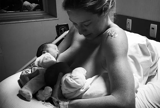 Luana Piovani dá à luz Bem e Liz, e posa com os gêmeos (Foto: Reprodução/ Instagram)