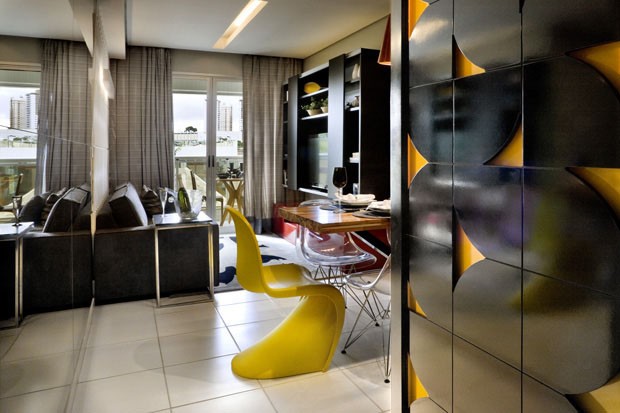 Apartamento pequeno inpirado na Pop Art (Foto: Edgard Cesar / divulgação)