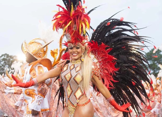 Fabiana Teixeira foi musa da Tom Maior no Carnavval 2014 (Foto: Fred Chalub/Editora Globo)