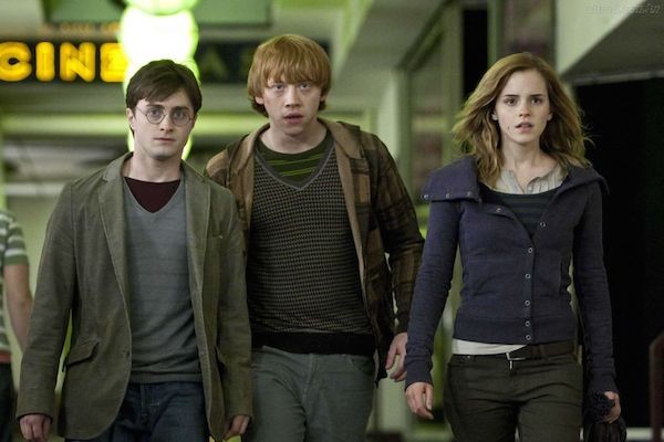 Harry Potter, Rony e Hermione em um filme da série 'Harry Potter' (Foto: Reprodução)