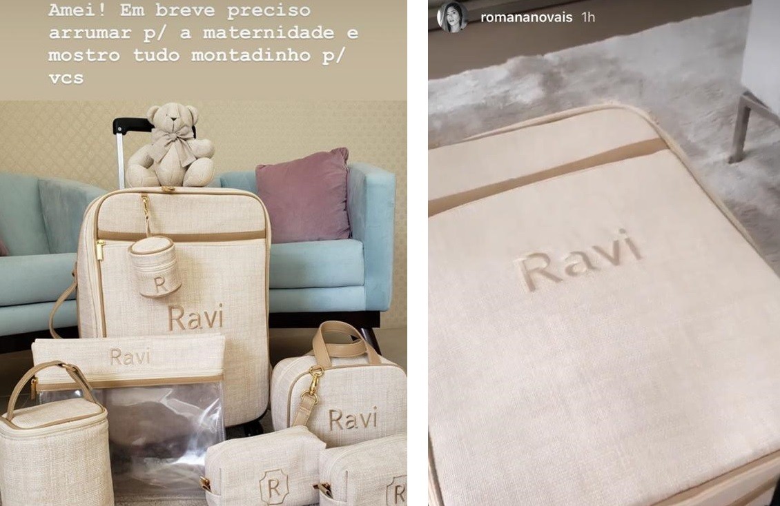 Romana Novais mostra mala de maternidade de Ravi (Foto: Reprodução/Instagram)