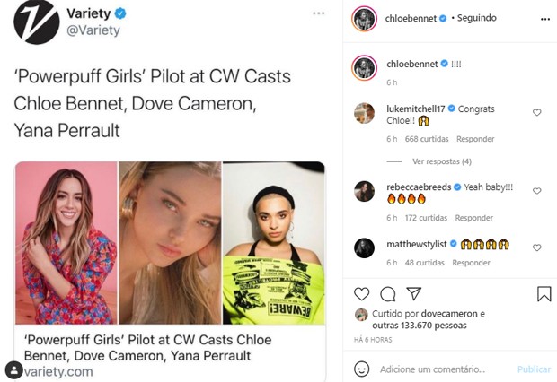 Chloe Bennet comemora papel em live-action de As Meninas Super-Poderosas (Foto: Reprodução/Instagram)