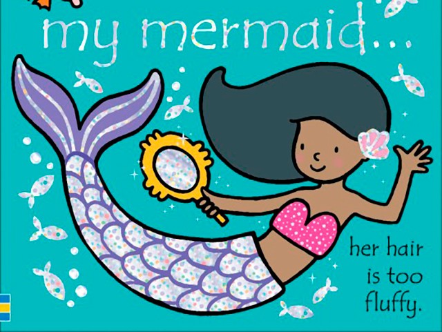 Livro infantil incentiva que leitor toque o cabelo de uma sereia negra (Foto: Reprodução)
