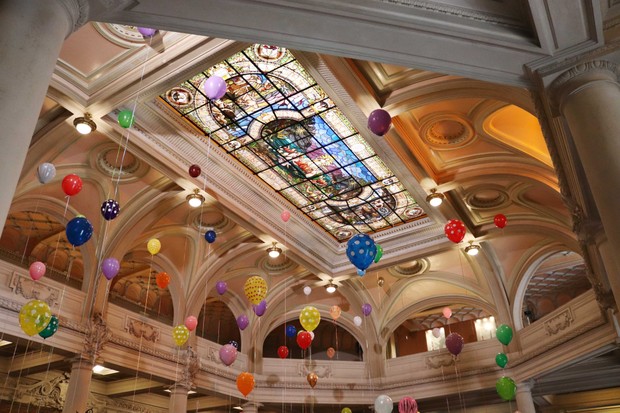 Museu do Café ganha instalação artística de aniversário com balões (Foto: Divulgação)