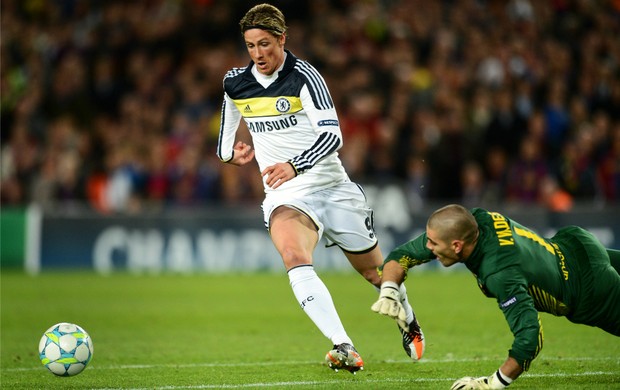 Fernando Torres Chelsea x Barcelona (Foto: Getty Images)
