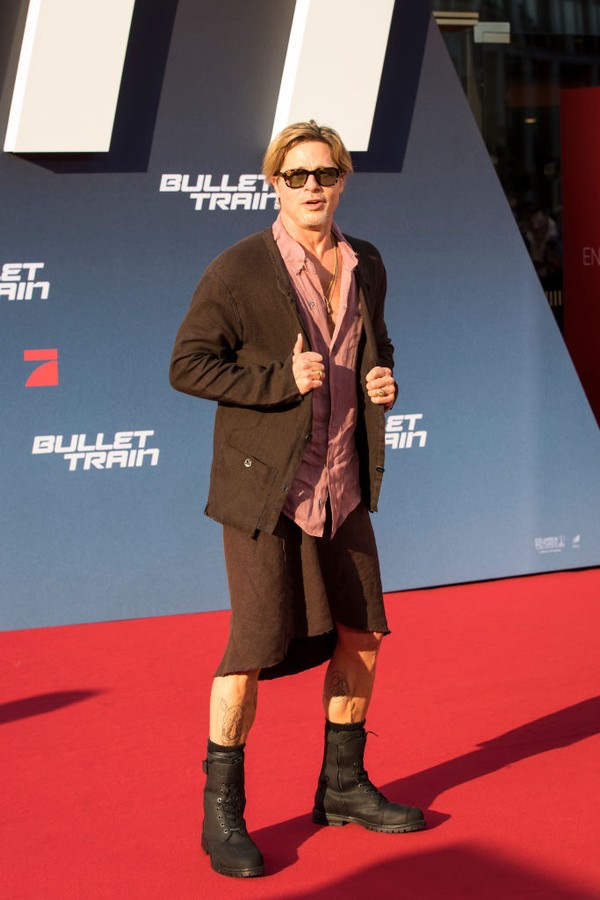 BERLIN, GERMANY - JULY 19: Brad Pitt attends the "Bullet Train" Red Carpet Screening at Zoo Palast on July 19, 2022 in Berlin, Germany. (Photo by Ben Kriemann/Getty Images for Sony Pictures) (Foto: Getty Images for Sony Pictures)