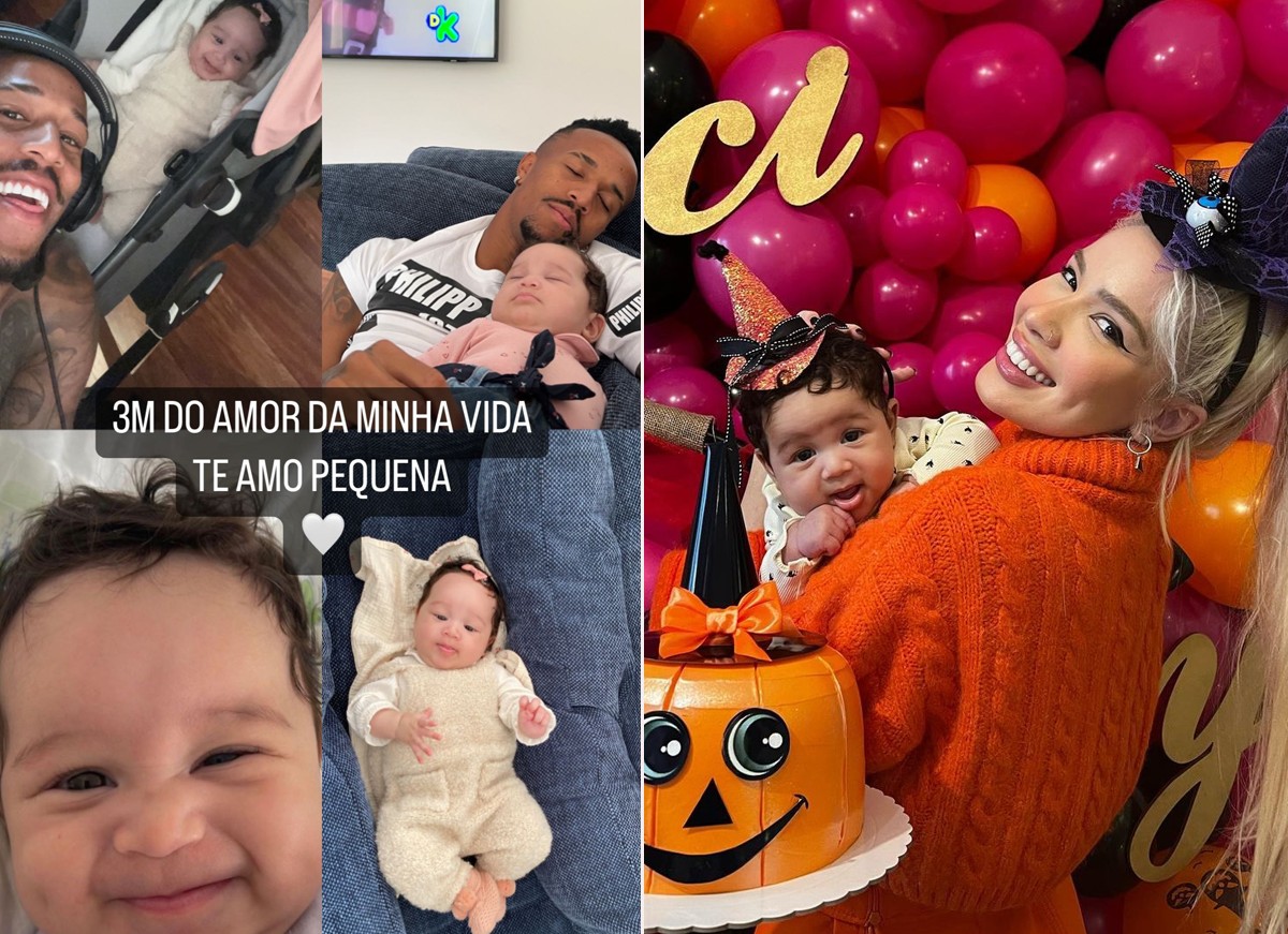 Eder Militão e Karoline Lima celebram 3 meses da filha (Foto: Reprodução Instagram)