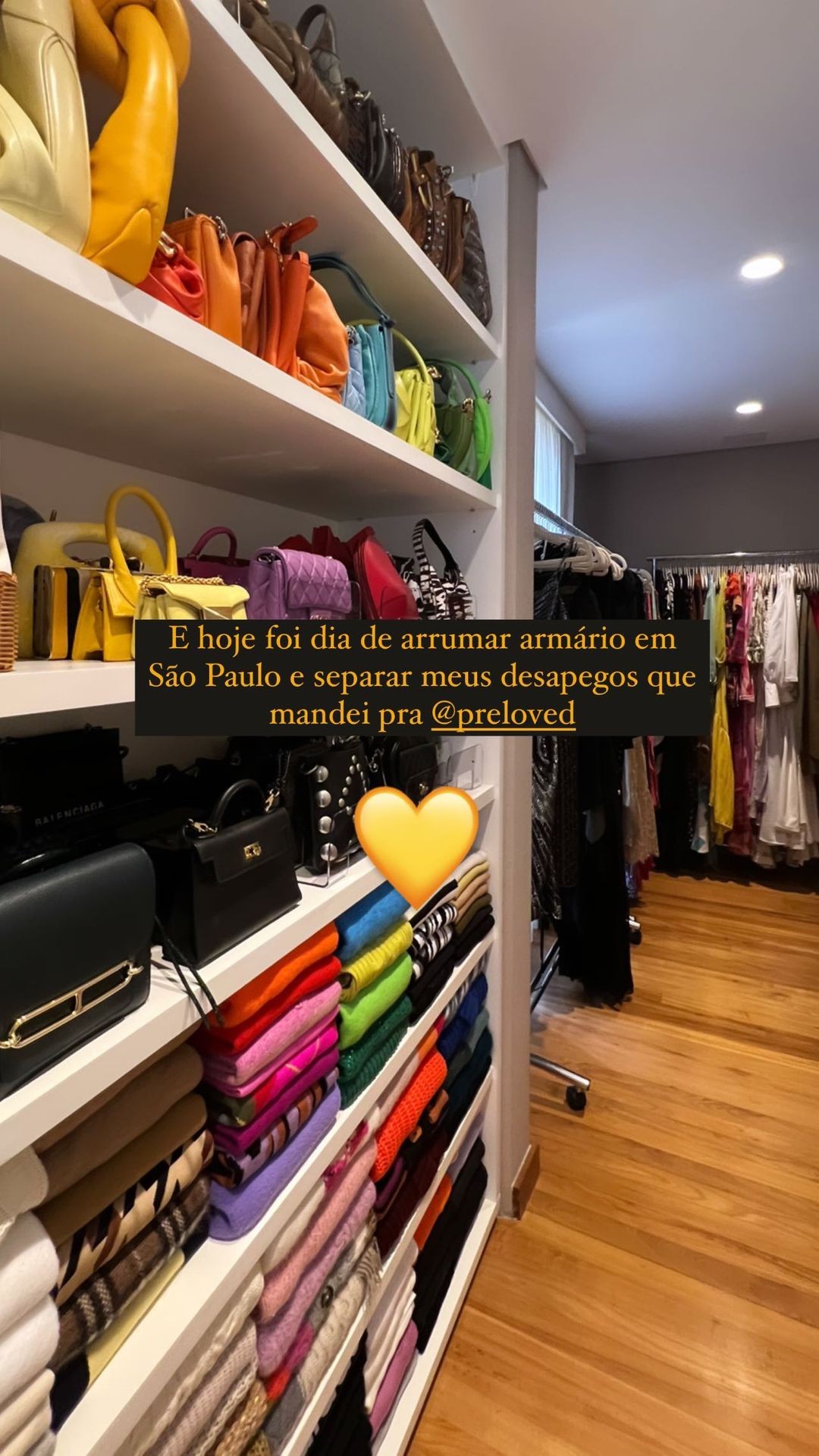 Marina Ruy Barbosa mostra closet em SP (Foto: Reprodução/Instagram)