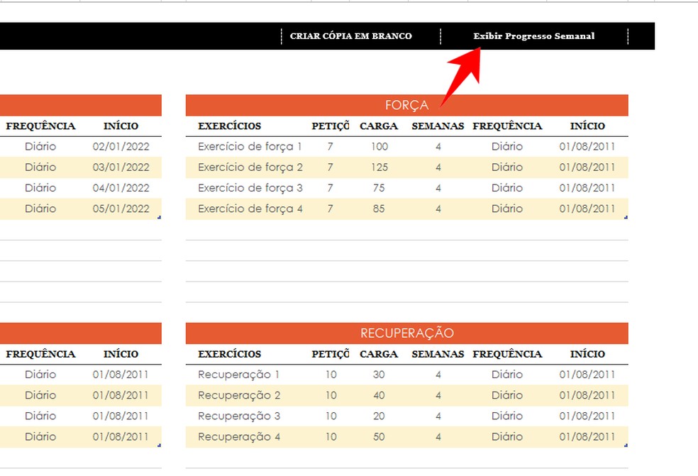 Planilha De Treino Em Excel Kit Personal Trainer 6694