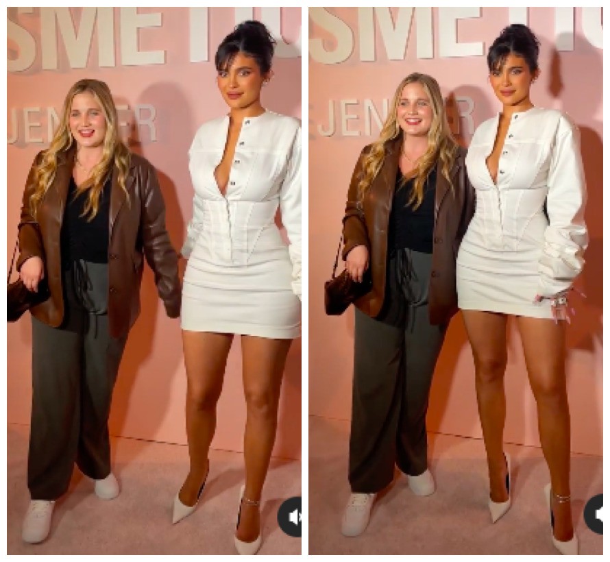 A socialite Kylie Jenner com fã em evento em Los Angeles (Foto: Instagram)