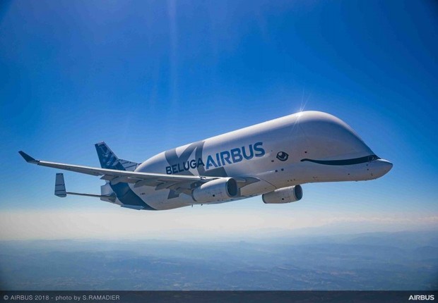 BelugaXL, "avião-baleia", nova aeronave da Airbus (Foto: Divulgação )