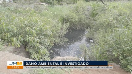 Vazamento de esgoto atinge córrego em Gurupi e mau cheiro incomoda moradores