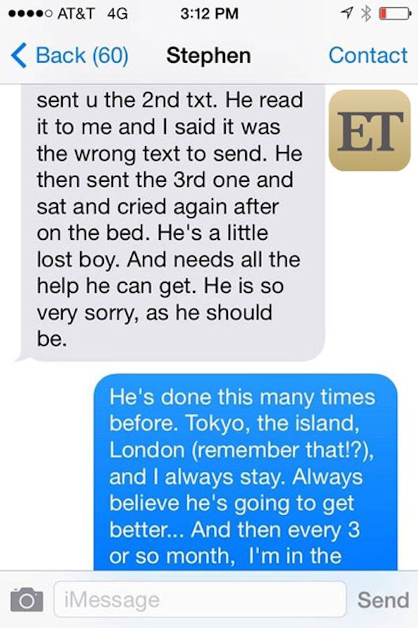 As mensagens trocadas por Amber Heard e o assistente de Johnny Depp (Foto: Reprodução)