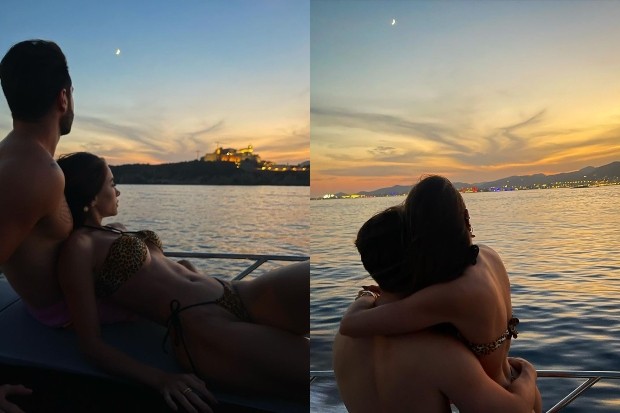 Romana Novais e Alok curtem pôr do sol em alto mar (Foto: Reprodução/Instagram)