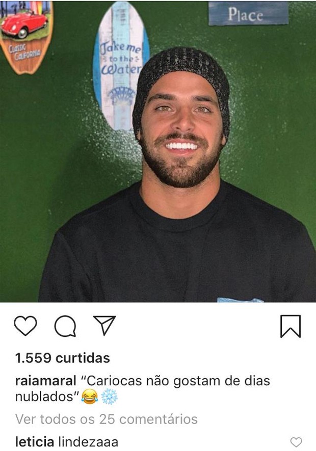 Comentários de Letícia Almeida e Raí Amaral (Foto: Reprodução/Instagram)