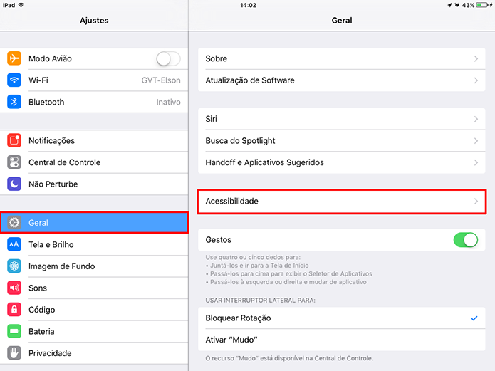 Usuário precisa acessar configurações de acessibilidade do iOS 9 para desativar animações (Foto: Reprodução/Elson de Souza)