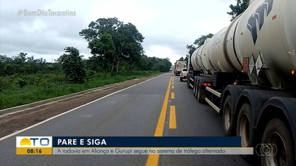 Pare e siga: trecho da rodovia Belém-Brasília segue no sistema de tráfego alternado