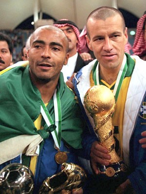 Romario e Dunga, Copa das confederações 1997 (Foto: Getty Images)
