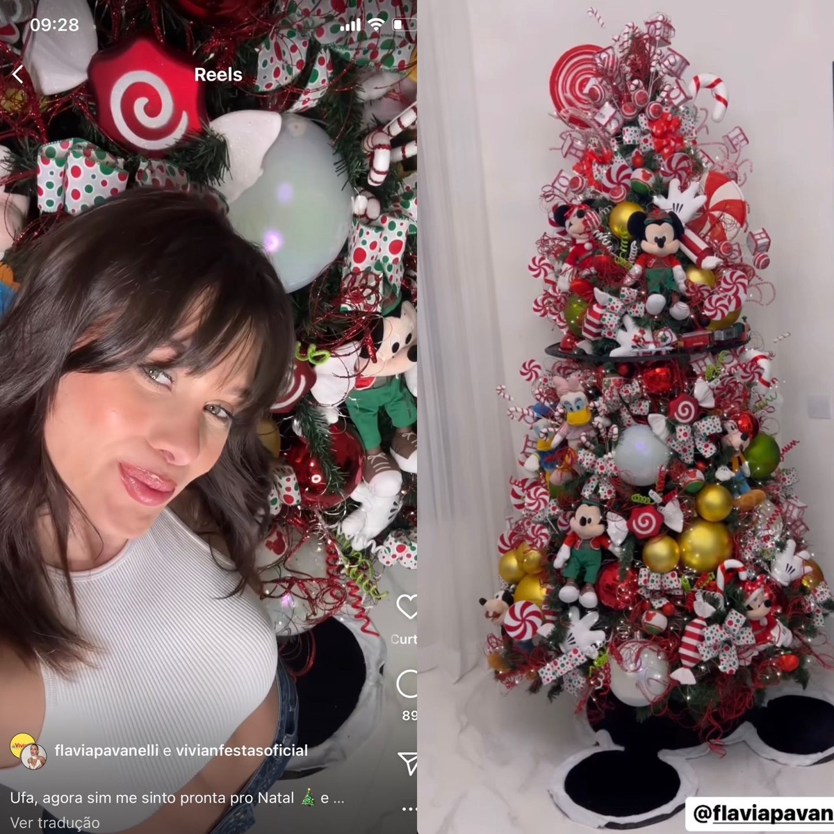 Flávia Pavanelli escolhe árvore de Natal com tema Disney para sua casa |  Celebridades | Casa e Jardim