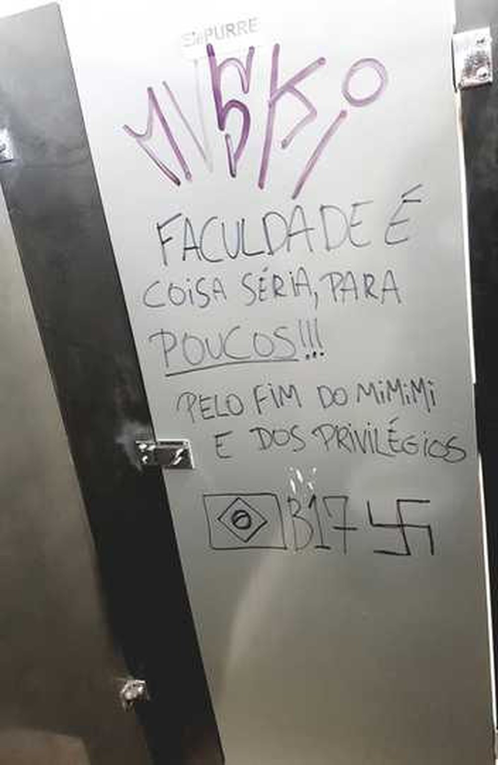 Banheiro Da Ufmg E Pichado Com Frase Faculdade E Coisa Seria Para Poucos Minas Gerais G1